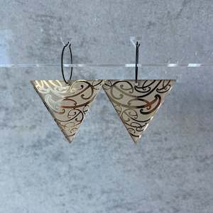 Earrings Gold Mirror, Papatūānuku