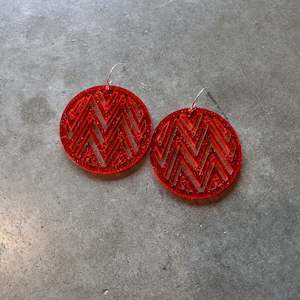 Design services: Earrings Red Glitter, Mana