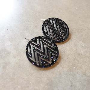 Design services: Earrings Black Glitter, Mana