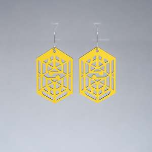 Earrings Yellow, Hinetakurua - Takurua Aio I