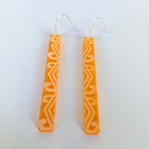 Earrings Orange, Koru