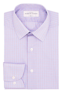 Menswear: Soho Check Pink - Super Slim