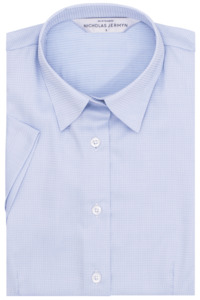 Menswear: Stretch Blue - Short Sleeved