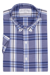 Menswear: Lloyd Check - Short Sleeved - Super Slim