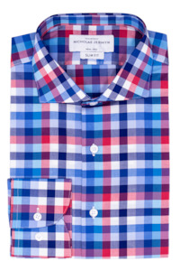 Menswear: Hayes Check - Slim Fit - Single Cuff