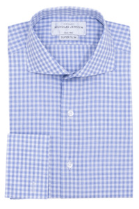 Menswear: Wright Check Blue