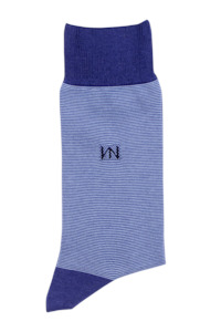 Egyptian Cotton Socks - Blue Stripe