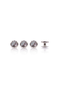 Mother of Pearl Studs - Silver