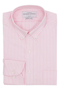 Menswear: Bengal Oxford Pink - Super Slim