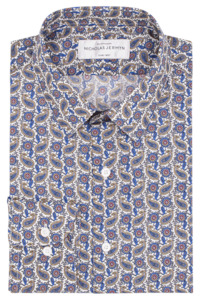 Albans Paisley Blue - Super Slim