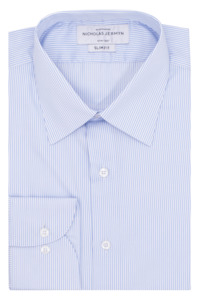 Suffolk Stripe Blue  - Slim Fit