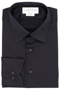 Menswear: Satin Black - Slim Fit