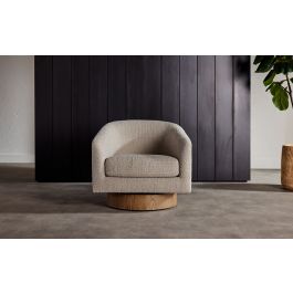 Barrel swivel armchair