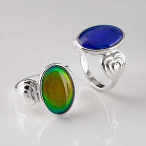 Heart Throb Mood Ring in Sterling Silver