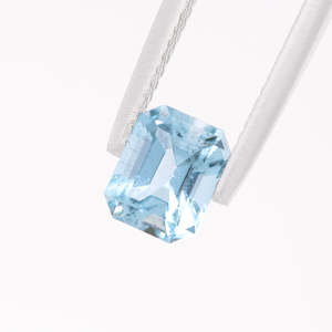 Jewellery manufacturing: Ice Blue Aquamarine Emerald cut 1.24 carats