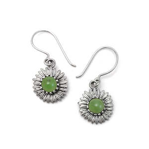 Jewellery manufacturing: Pounamu Daisy earrings