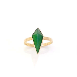 14 carat Gold Pounamu Pinnacle Ring