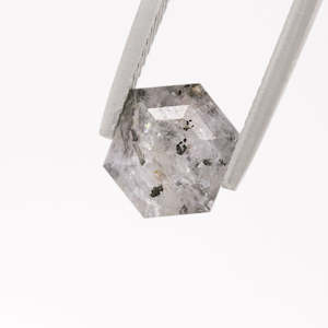 Jewellery manufacturing: Grey Salt and Pepper Sapphire Hexagonal cut 2.40 carats