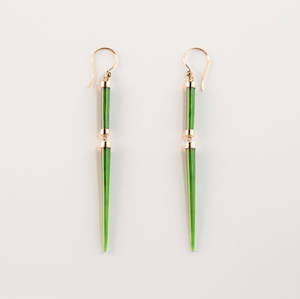 14 carat Gold Pounamu Odyssey Earrings