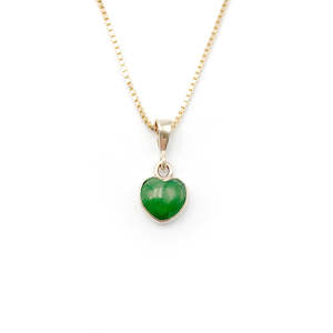 14 carat Gold Pounamu Heart Charm Pendant