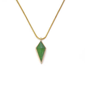 14 carat Gold Pounamu Pinnacle Pendant