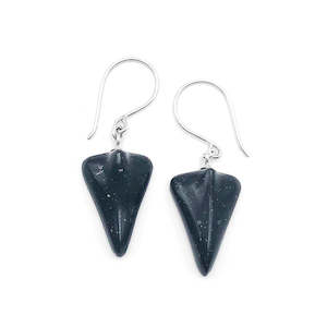 Jewellery manufacturing: Black Pounamu Jet Plane Earrings