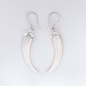 Mother of Pearl Shell Huia Beak Earrings