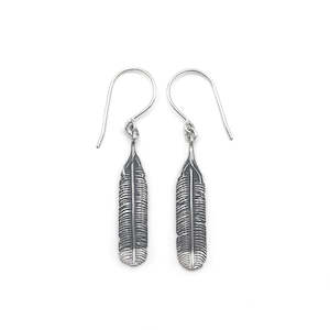 Mini Huia Feather Earrings