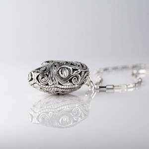 Jewellery manufacturing: Mexican Snake Head Pendant in Sterling Silver