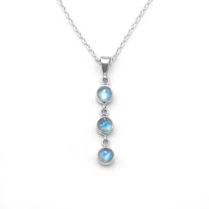 Rainbow Moonstone 3 Muses Pendant