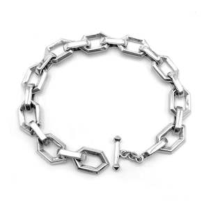 Jewellery manufacturing: Medium Sterling Silver Hex Bracelet