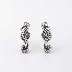 Jewellery manufacturing: Seahorse Stud Earrings in Sterling Silver