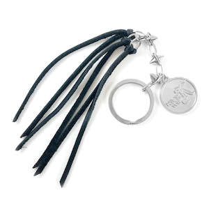 Mexican Skull Leather Tassel NVK Keyring