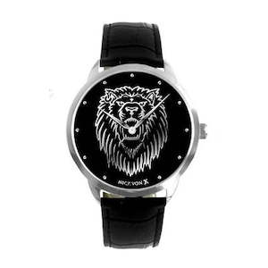 Regal Lion Polished Steel Watch