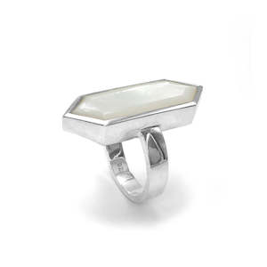 Jewellery manufacturing: Mother of Pearl Shell Olympia Ring