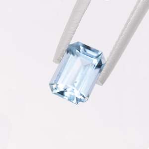 Jewellery manufacturing: Ice Blue Aquamarine Emerald cut 1.28 carats