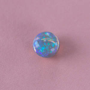 Jewellery manufacturing: Semi-Black Opal Round Double-Cabochon 2.78 carats