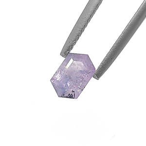 Lavender Salt and Pepper Sapphire Hexagonal cut 1.07 carats