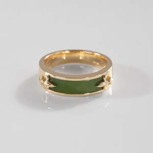 Pounamu Inlay Ring Band