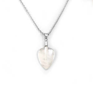 Mother of Pearl Leaf Charm Pendant