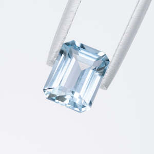 Jewellery manufacturing: Ice Blue Aquamarine Emerald cut 1.65 carats