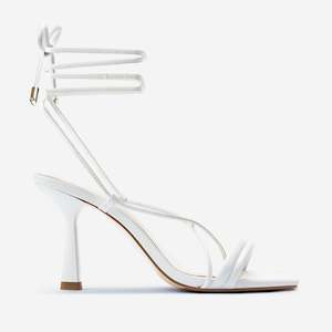 Gio Sandal Heel | White Leather