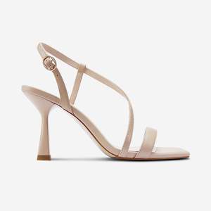 Gabby Sandal Heel | Nude Leather