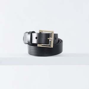 Signature Leather Belt 25mm | gold black lizard print