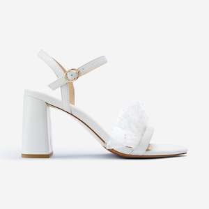 Freya Sandal Heel | Off-White Leather