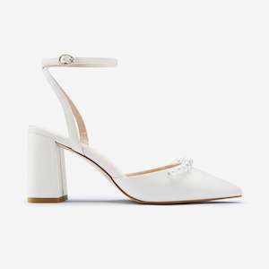 Footwear: Ash Heel | White Leather/Pearl