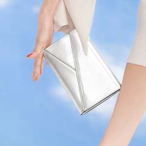 Footwear: Dana Clutch Bag | Silver leather