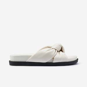 Uno Slide Sandal | Ivory Leather