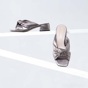 Adele Mule Sandal | Gun metal