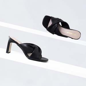 Venice Sandal | Black leather